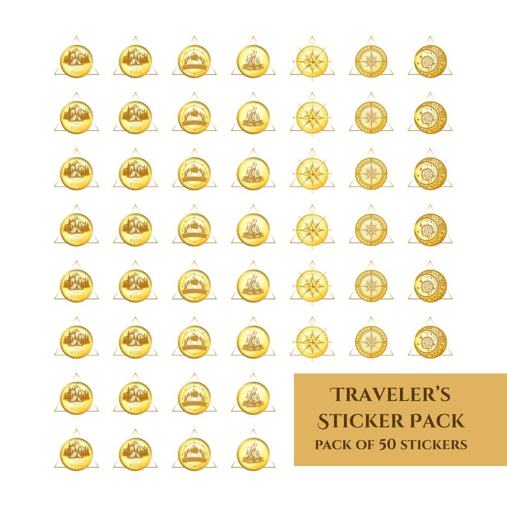 Traveler's Sticker Pack (1" - 50 Pack)